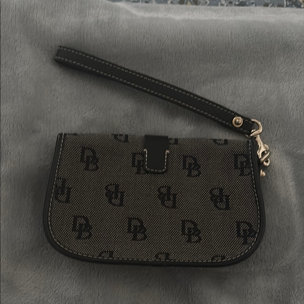 Dooney & Bourke Black and Gray Clutch Wristlet - Picture 2 of 5